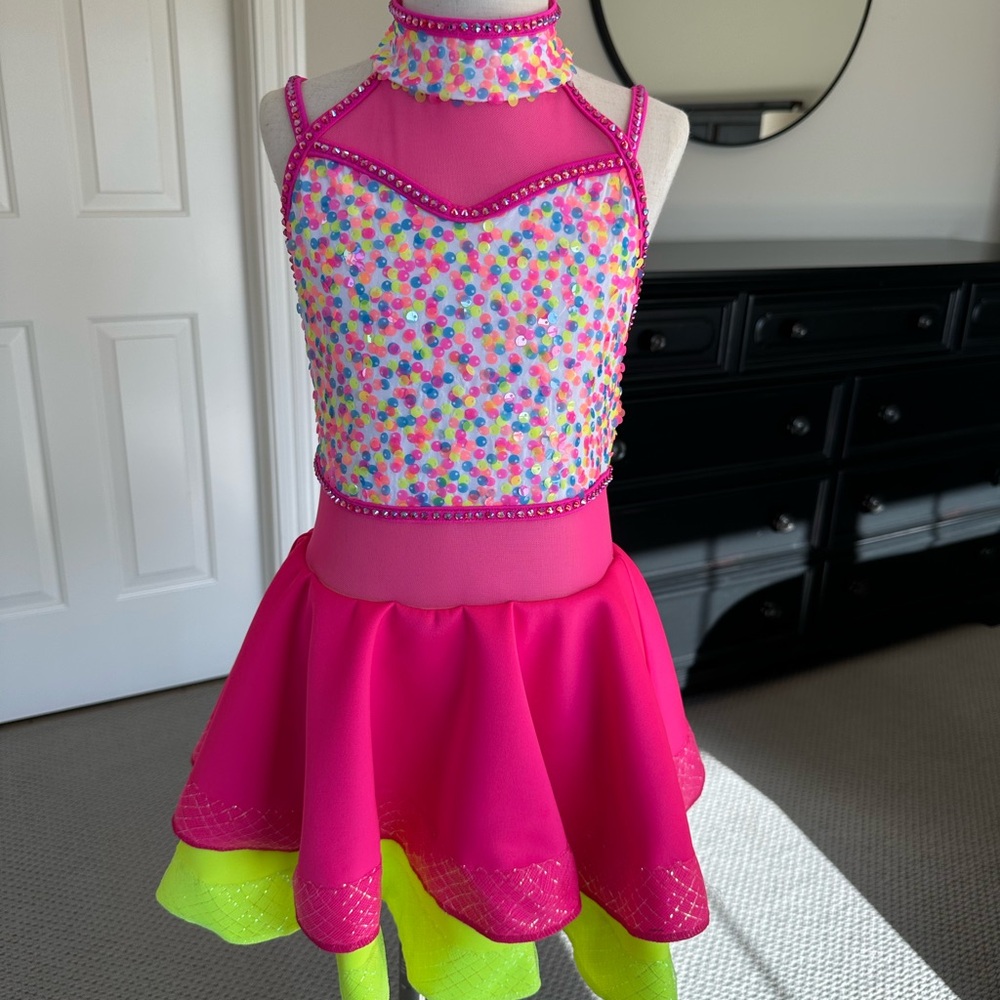 Weissman Girls Neon Jazz Dress Costume!